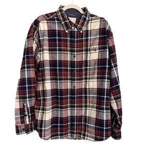 Weatherproof Vintage Men’s XL Red Plaid Flannel Shirt – Modern Fit